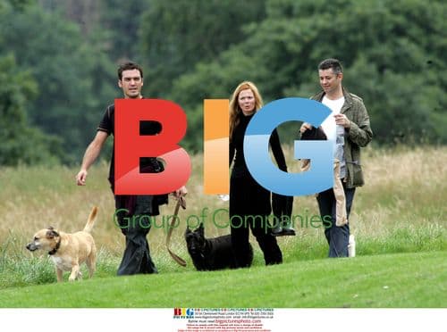 Ginger Spice Geri Halliwell with PA and actor Jake Maskall