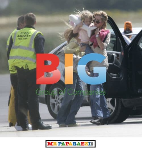 Heather Mills Boards Private Plane with Daughter