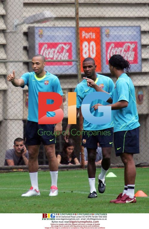 Thierry Henry Training with Barcelona