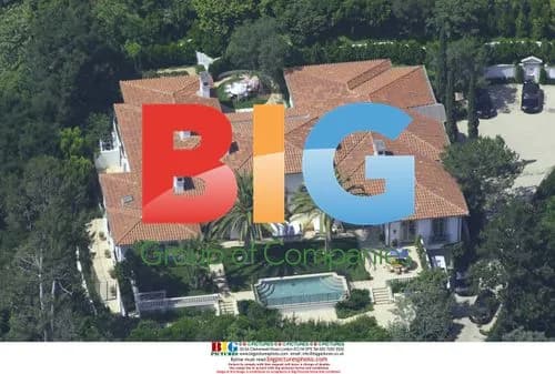 Aerial view of Beckham's Beverly Hills home