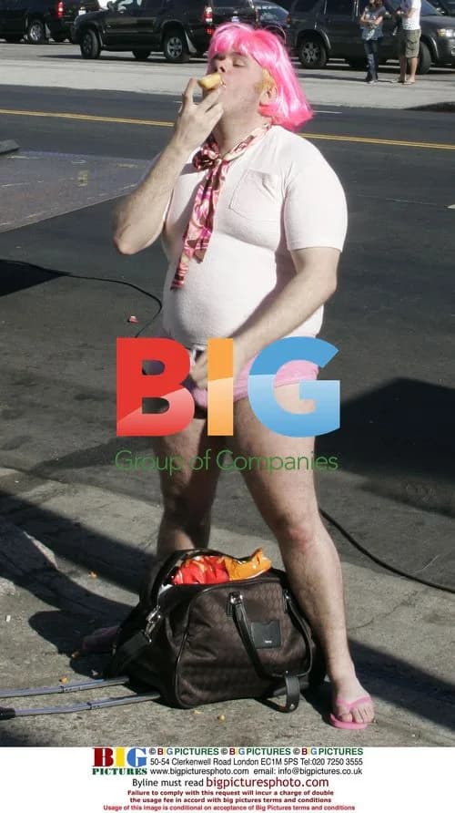 Perez Hilton at Britney Spears video shoot