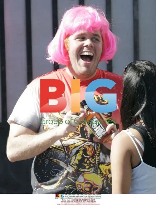Perez Hilton at Britney Spears video shoot