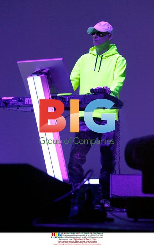 Chris Lowe of Pet Shop Boys performs live