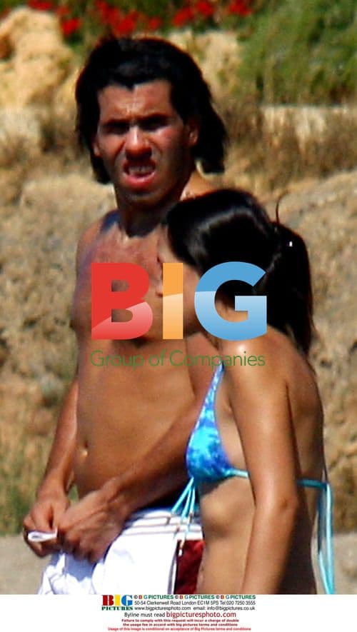 Carlos Tevez on holiday with family