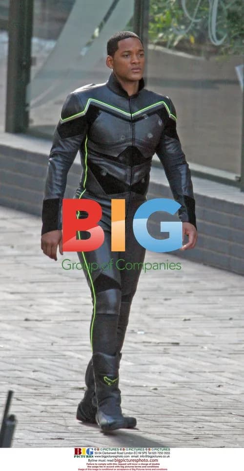 Will Smith on 'John Hancock' set