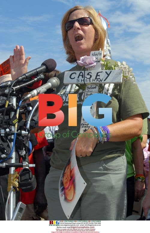 Cindy Sheehan joins protest for Bush impeachment