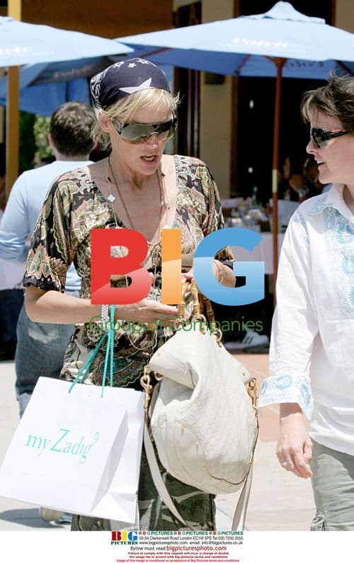 Sharon Stone Strolls and Shops on Sunset Blvd