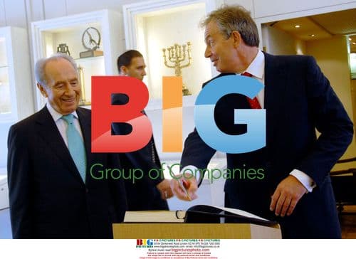 Tony Blair and Shimon Peres in Jerusalem