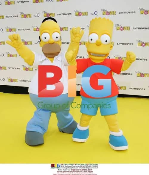 The Simpsons at movie premiere