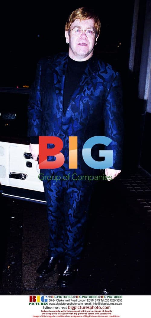 Sir Elton John Leaving London Restaurant