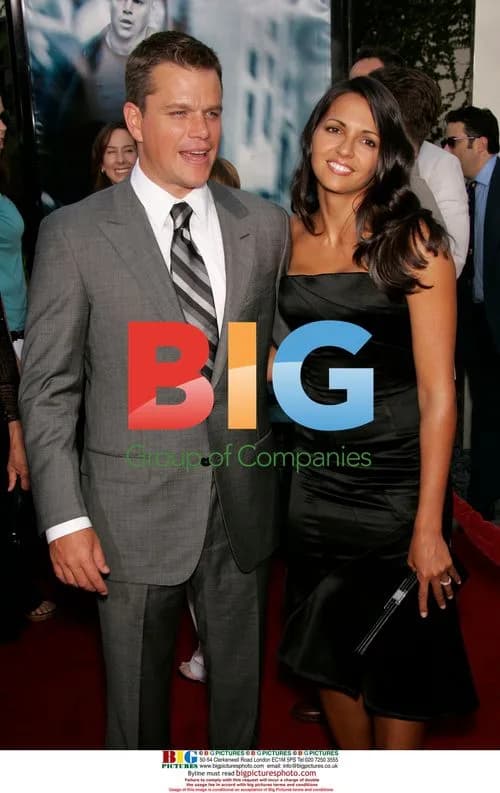Matt Damon & Luciana arrive at 'Bourne Ultimatum' premiere