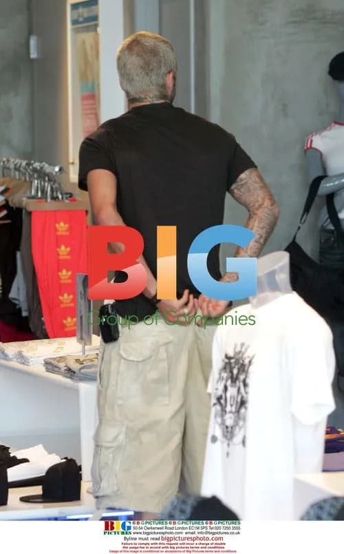 David Beckham shops at Adidas in LA