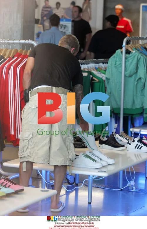 David Beckham shops at Adidas in LA