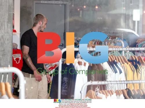 David Beckham at Adidas store