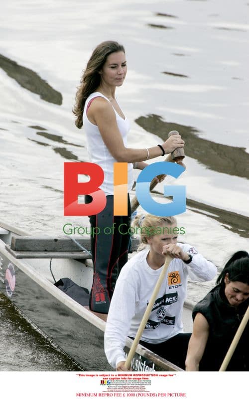 Kate Middleton training for Dragon Boat event