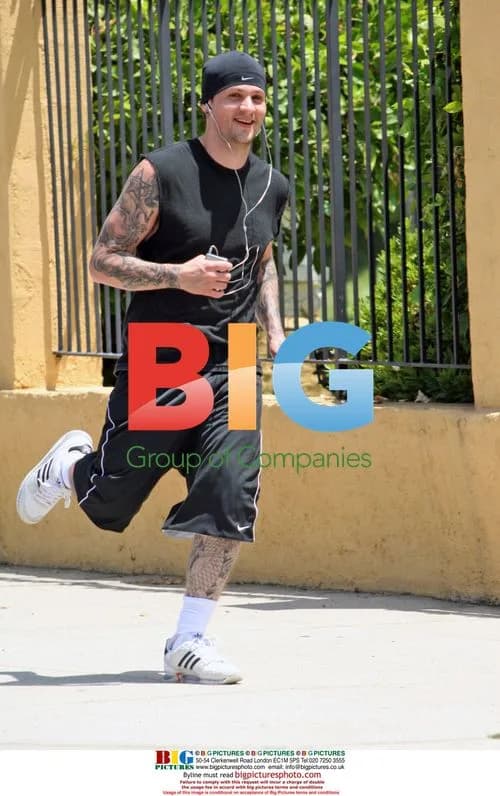 Joel Madden Jogging in Glendale