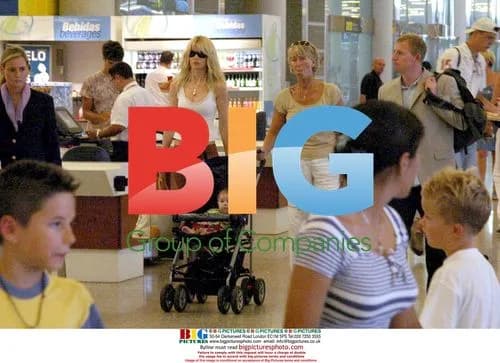 Claudia Schiffer and family leave Mallorca