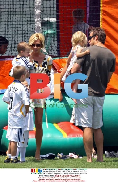 Victoria Beckham out with kids in LA