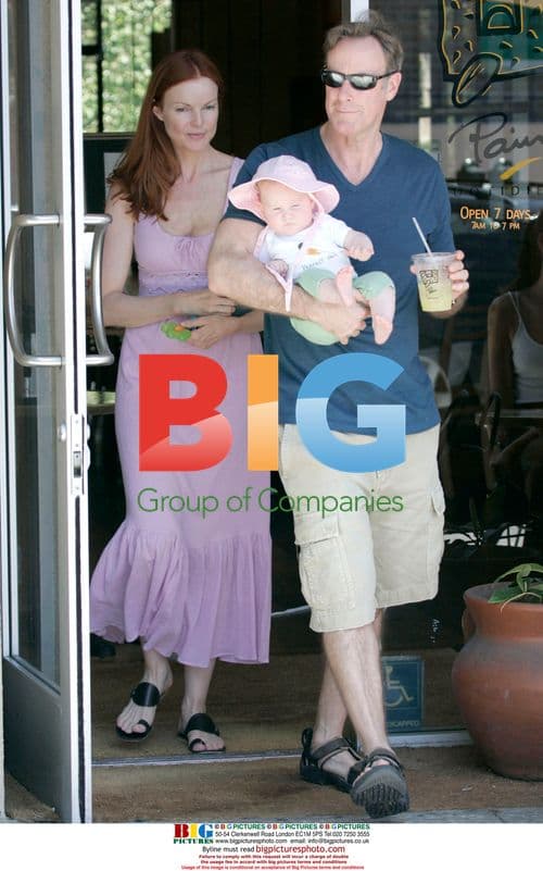 Marcia Cross and Tom Mahoney out with twin