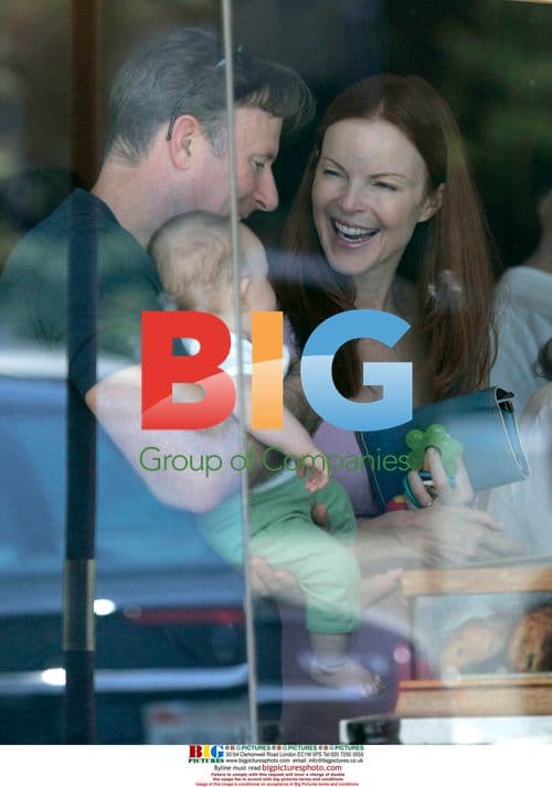 Marcia Cross and Tom Mahoney out with twin