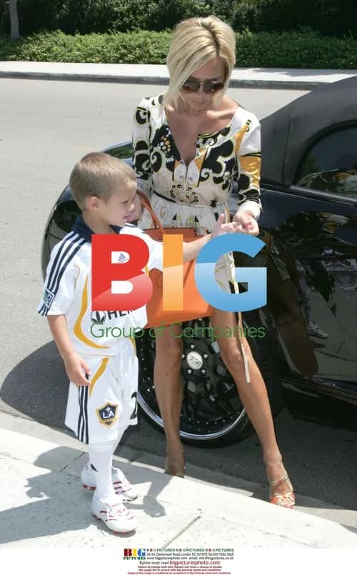 Victoria Beckham and Sons at LA Galaxy Soccer Club