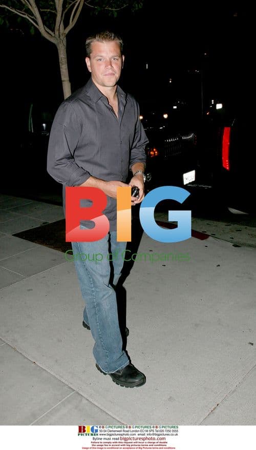 Matt Damon and wife Luciana leave Mastro's Steakhouse