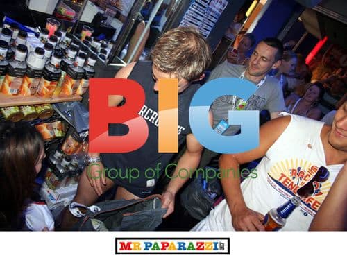 JK (from TV and BBC Radio 1 duo JK Joel) strips off at Tramps Nightclub