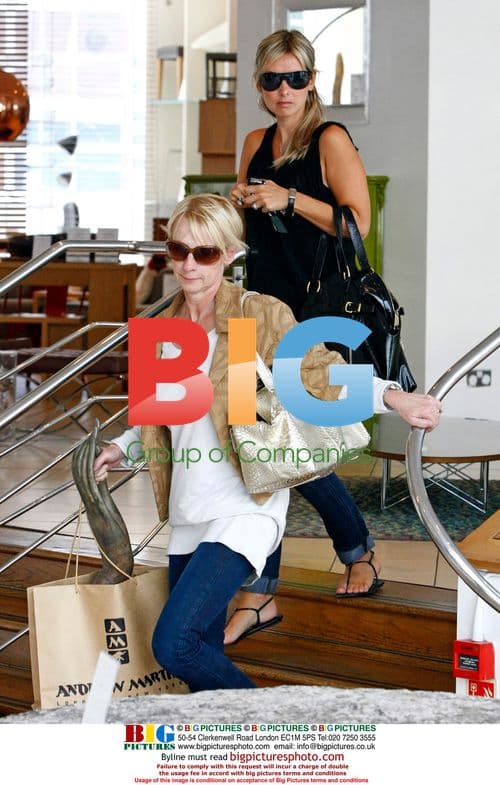 Louise Redknapp shopping with mother in London