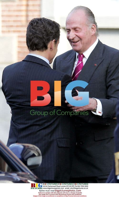 King Juan Carlos receives French president Sarkozy