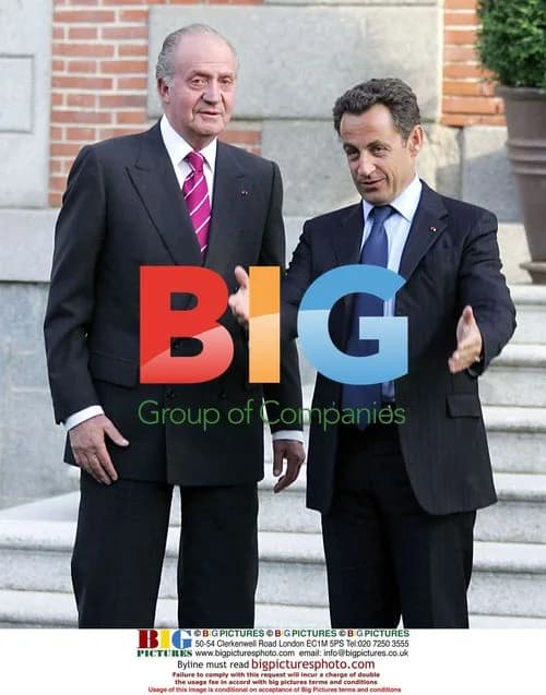 King Juan Carlos receives French president Sarkozy