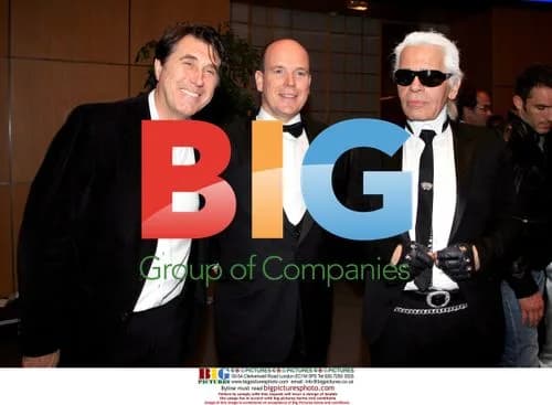 Bryan Ferry, Monaco's Albert II, and Karl Lagerfeld at TV show recording