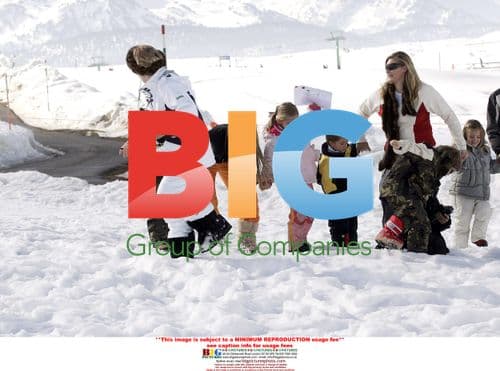 The Beckhams Skiing in Spain