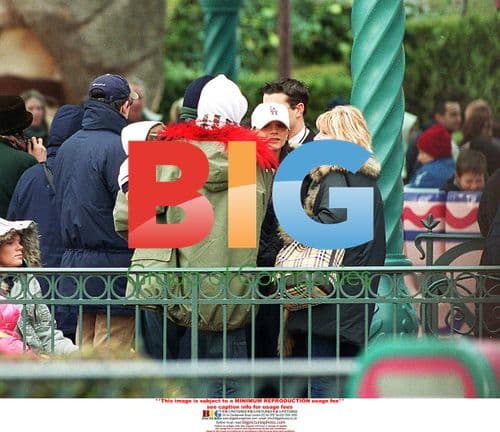 Victoria, David and Brooklyn Beckham at Disneyland Paris