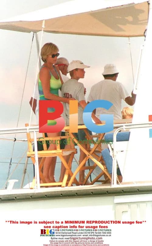 Princess Diana & Children on Holiday