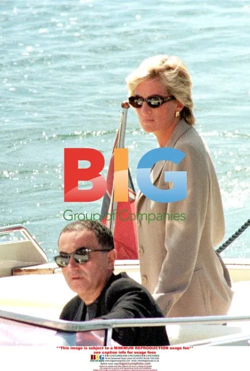 Diana, Princess of Wales and Dodi Al Fayed on holiday in Sardinia