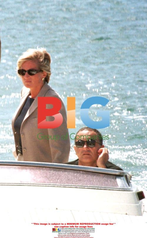Diana and Dodi on Yacht in Sardinia