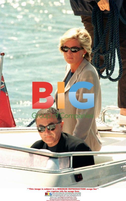 Diana, Princess of Wales and Dodi Al Fayed in Sardinia
