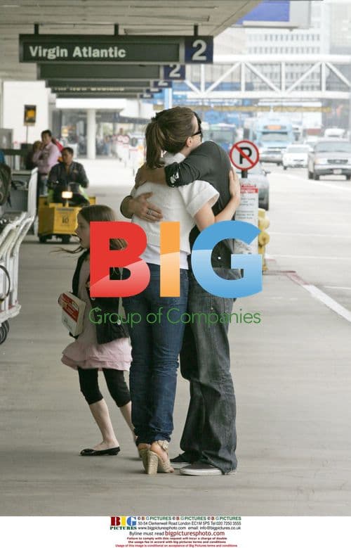 Kate Beckinsale and family arrive at LAX