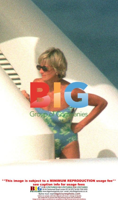 Lady Di and sons on holiday in Saint Tropez