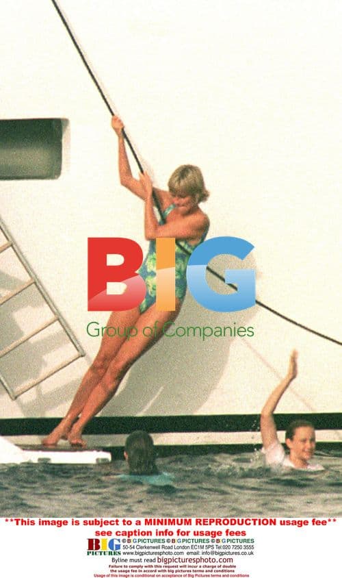 Lady Di and sons on holiday in Saint Tropez