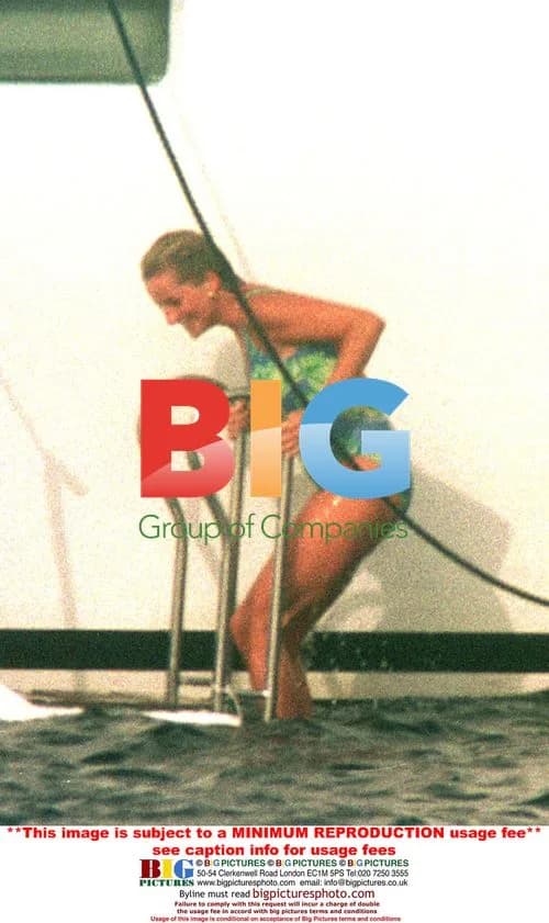 Lady Di and sons on holiday in Saint Tropez