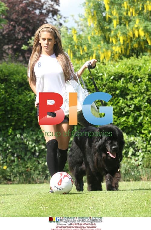 Bianca Gascoigne and Dog in Park
