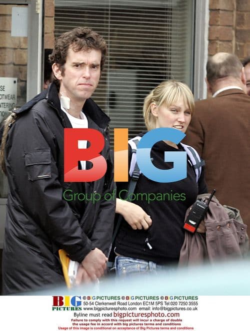 Emmerdale's Mark Charnock in PJs at TV Studio