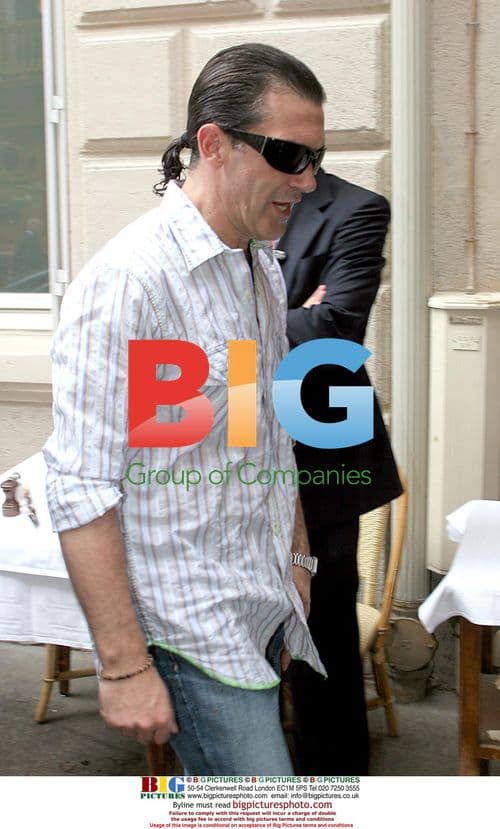 Antonio Banderas at Le Stresa Restaurant in Paris