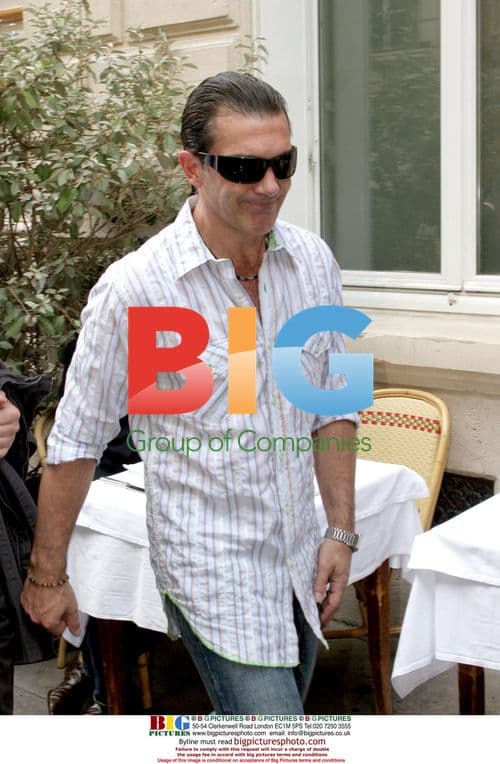 Antonio Banderas at Le Stresa restaurant in Paris
