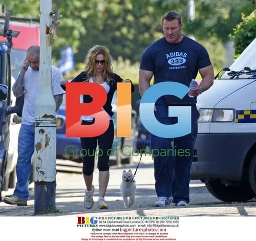 Geri Halliwell Exercises with Trainer in North London