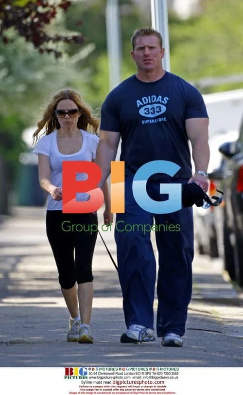 Geri Halliwell Exercises with Trainer in London