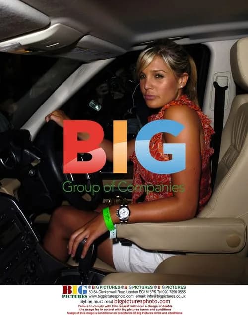 Model Danielle Lloyd leaving Movida club