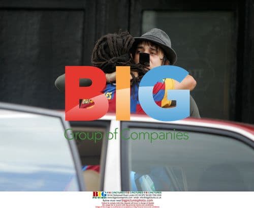 Pete Doherty Leaves Kate Moss's House with Heavy Bag