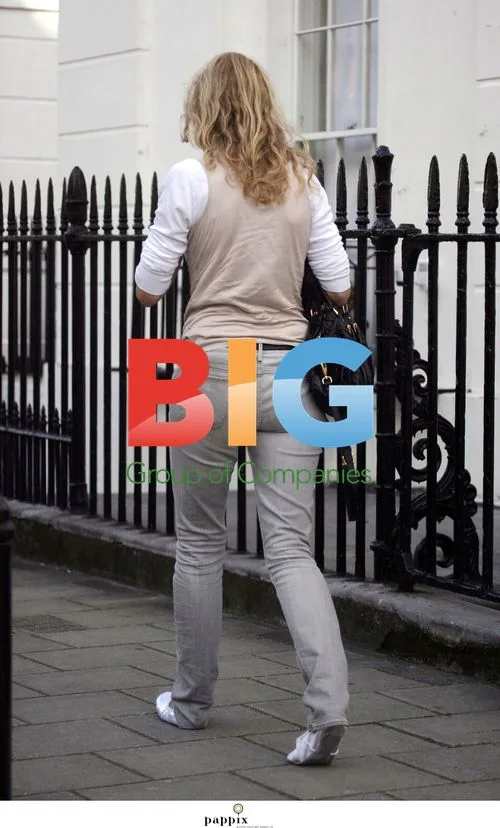 Joely Richardson looking tense in London